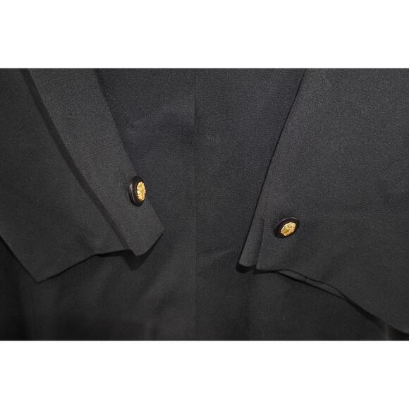 Jones New York Black Structured Blazer Size 12 Gold Button Career Jacket - Picture 7 of 11
